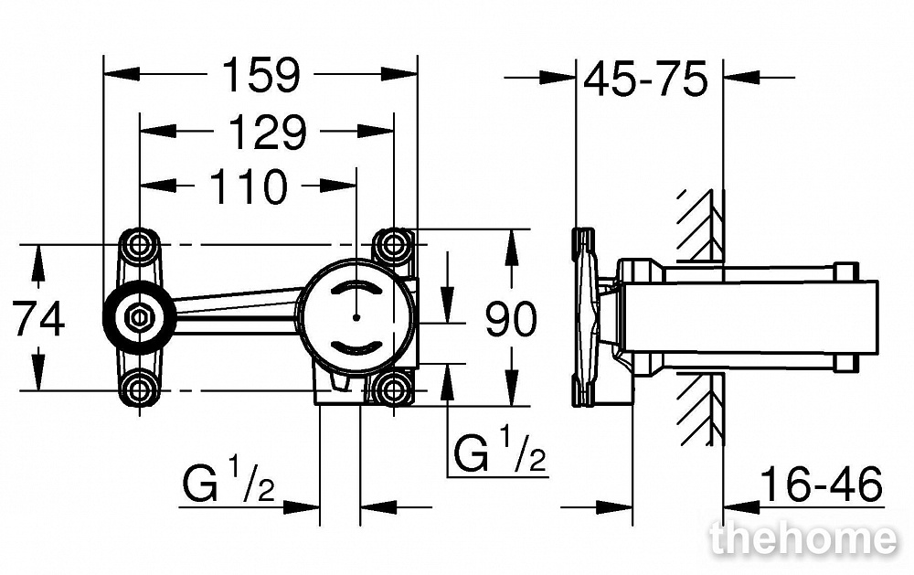 Скрытая часть смеситель для раковины Grohe Eurostyle 23571000 - 2