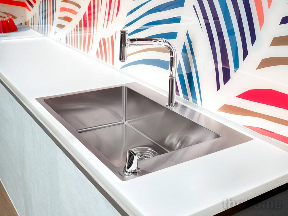 Смеситель Hansgrohe Metris для кухонной мойки 73804800 сталь - 2