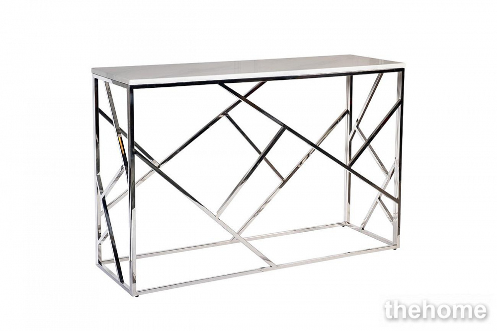 47ED-CST015M Консоль Bianco иск.мрамор/хром 120*40*79см Garda Decor - 2
