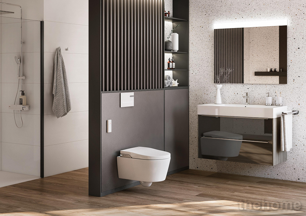Тумба с раковиной Roca Inspira 80 см 851076403 дуб / зеркало - 2