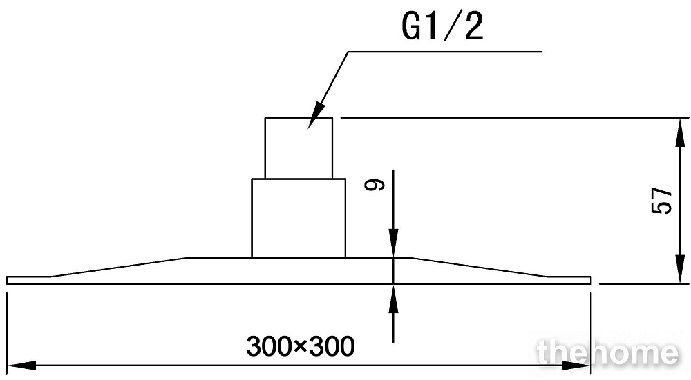Верхний душ Aquanet Steel Square AF210-84S-S - 2
