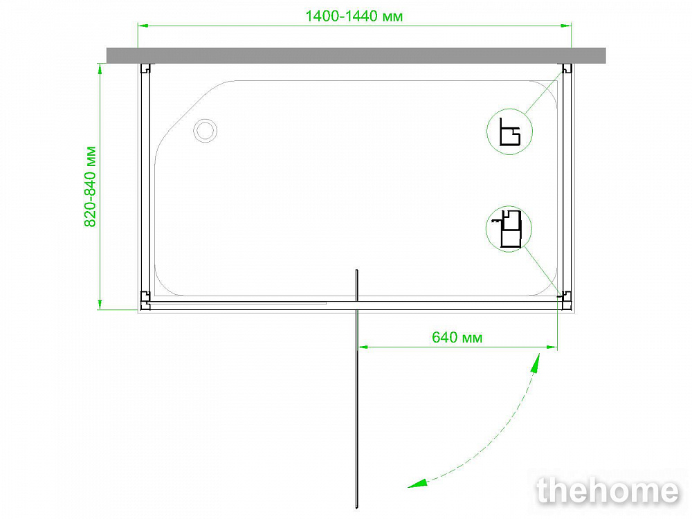 Душевой уголок Royal Bath HV-C-CH-P 120x90x185 рифленое - 4