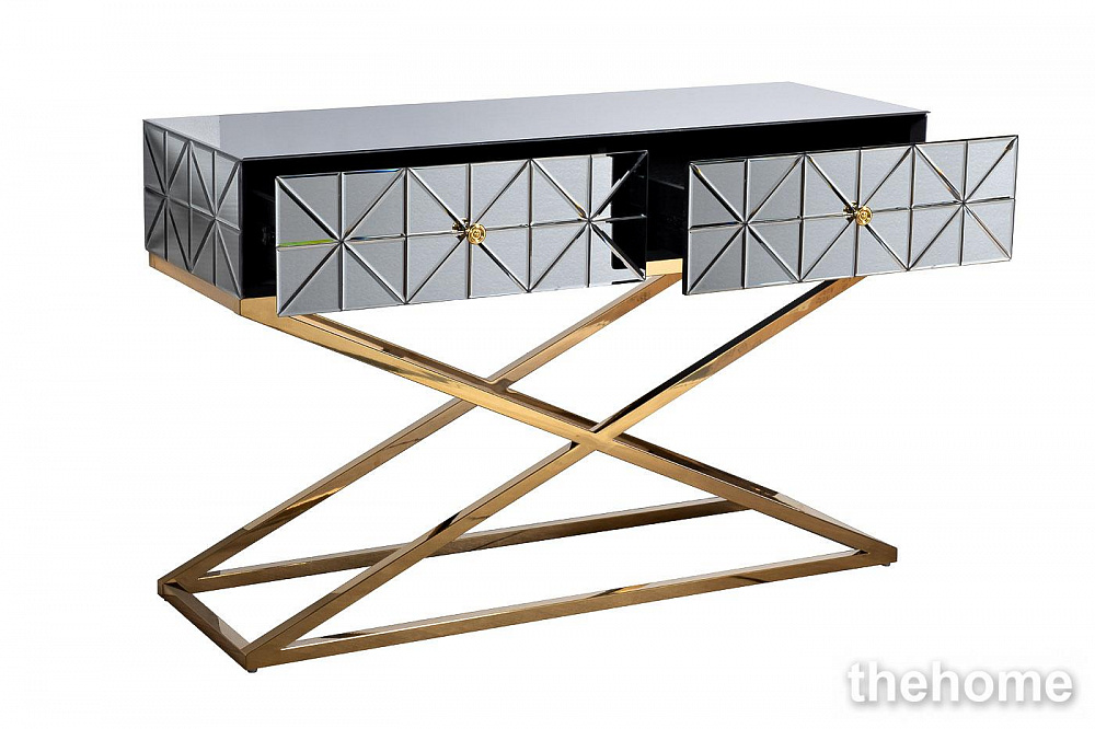 KFG113 Консоль с матовой зерк. отделкой 2 ящика 120*42*78см Garda Decor - 3