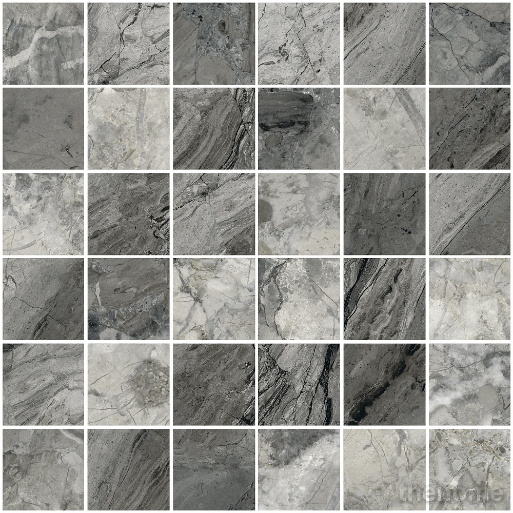 Мозаика MarbleSet Иллюжн Темно-серый 7ЛПР (5х5) 30х30 - TheHome