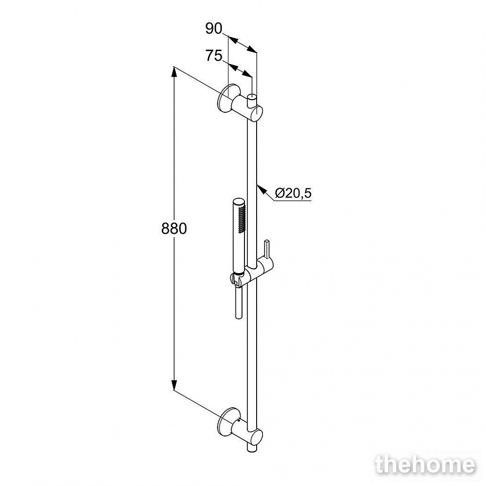 Душевой гарнитур Kludi Nova Fonte Deco 1S 2084005-35 хром - 2