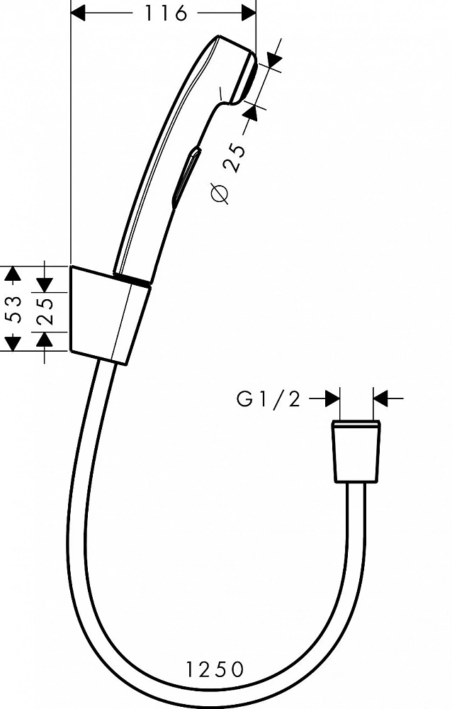 Гигиенический душ Hansgrohe 32129000 - 14
