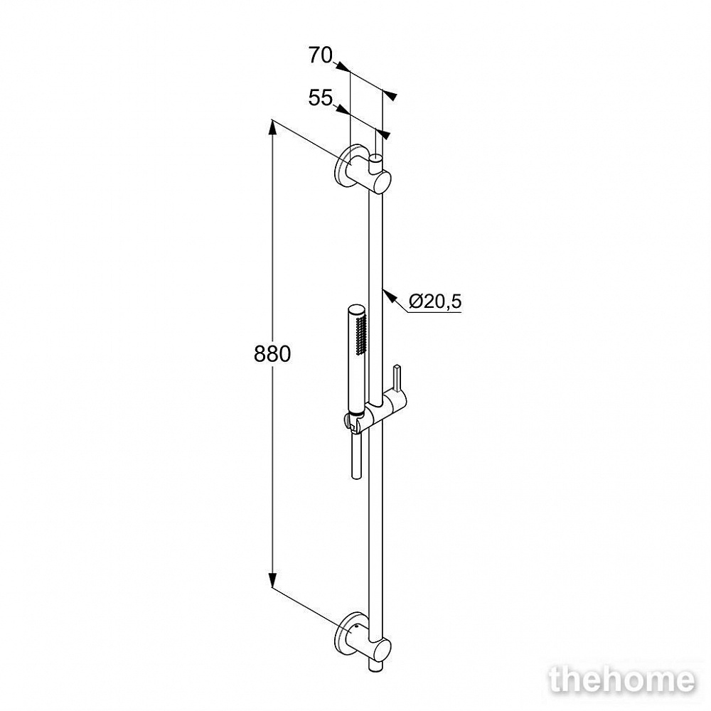 Душевой гарнитур Kludi Nova Fonte Puristic 1S 2084005-15 хром - 2