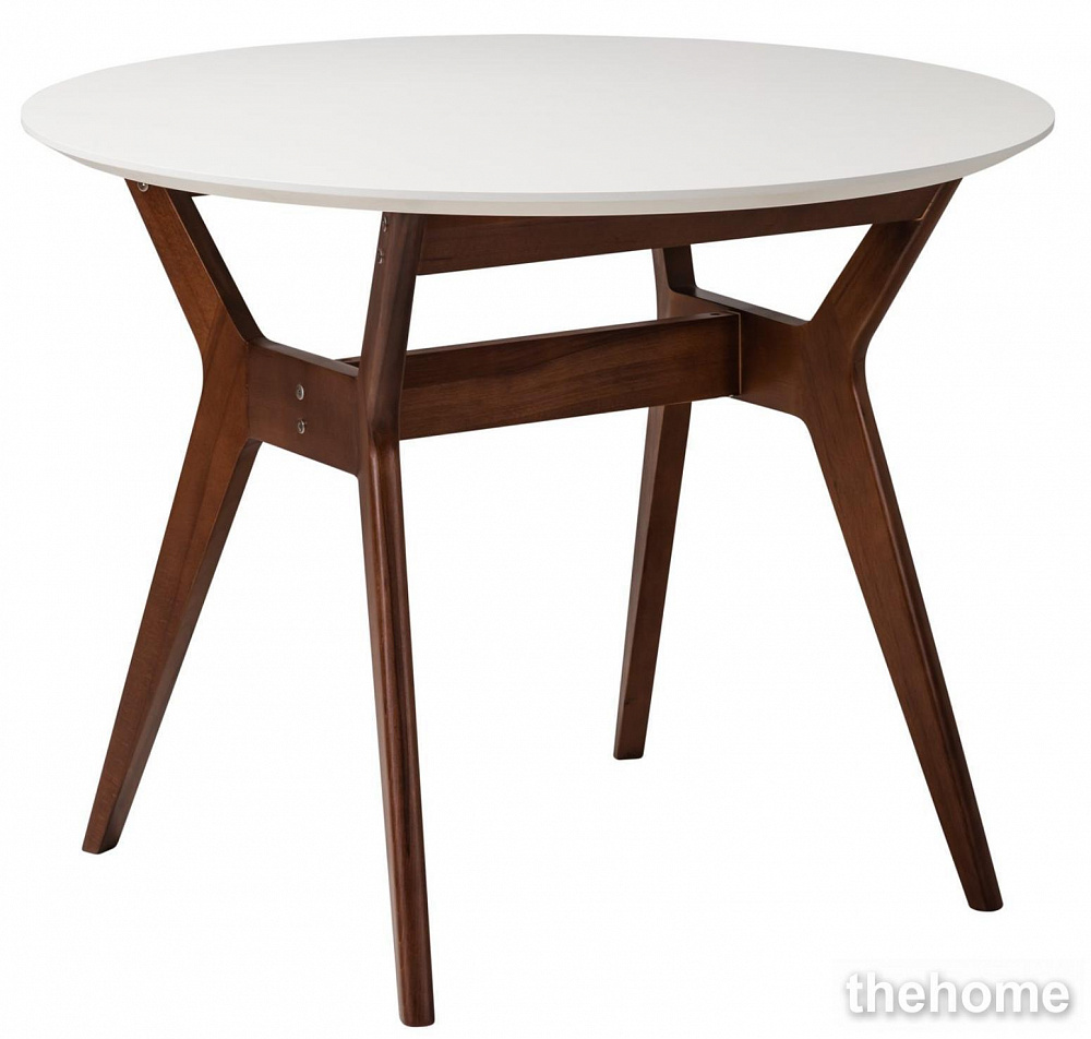 Стол R-Home Нарвик д.960 Белый Темный орех - TheHome