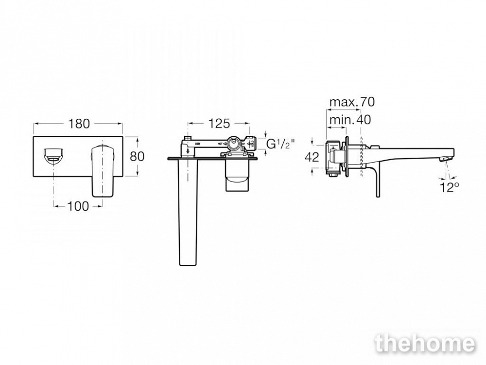 Смеситель Roca L90 5A3L20C00 для раковины, хром - 2