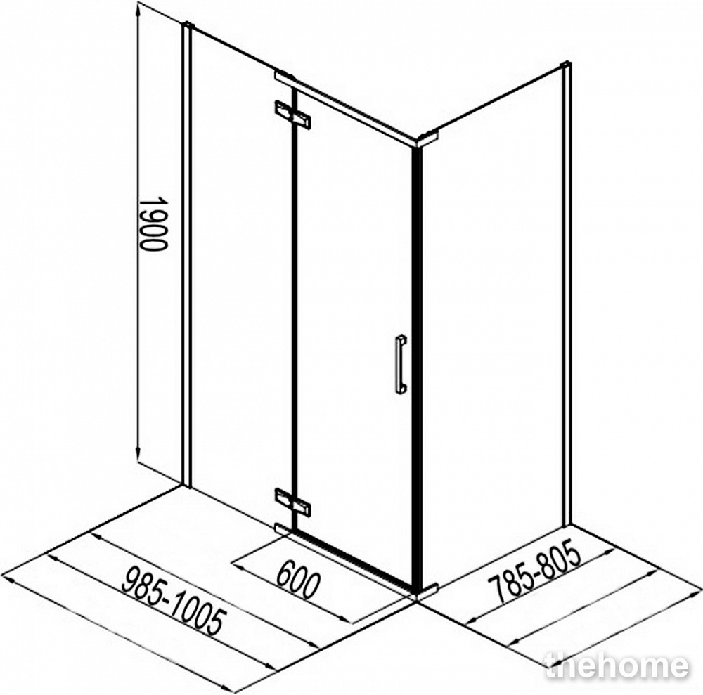 Душевой уголок Aquanet Logic RC1000 AE32-S-100x80U-CT 100x80 - 2
