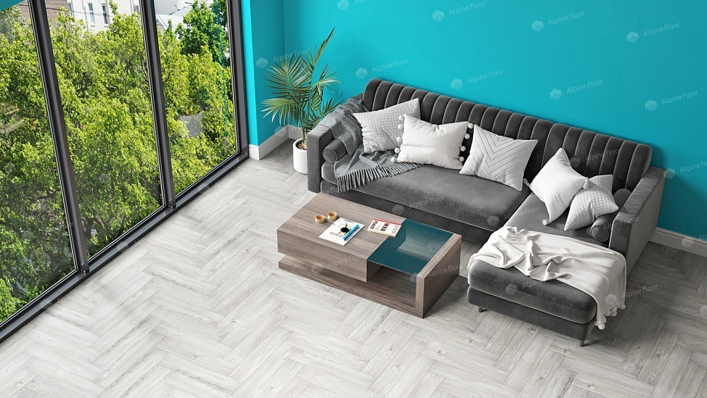Каменно-полимерная плитка Alpine Floor Parquet Light СНЕЖНЫЙ ЕСО 13-11 - TheHome