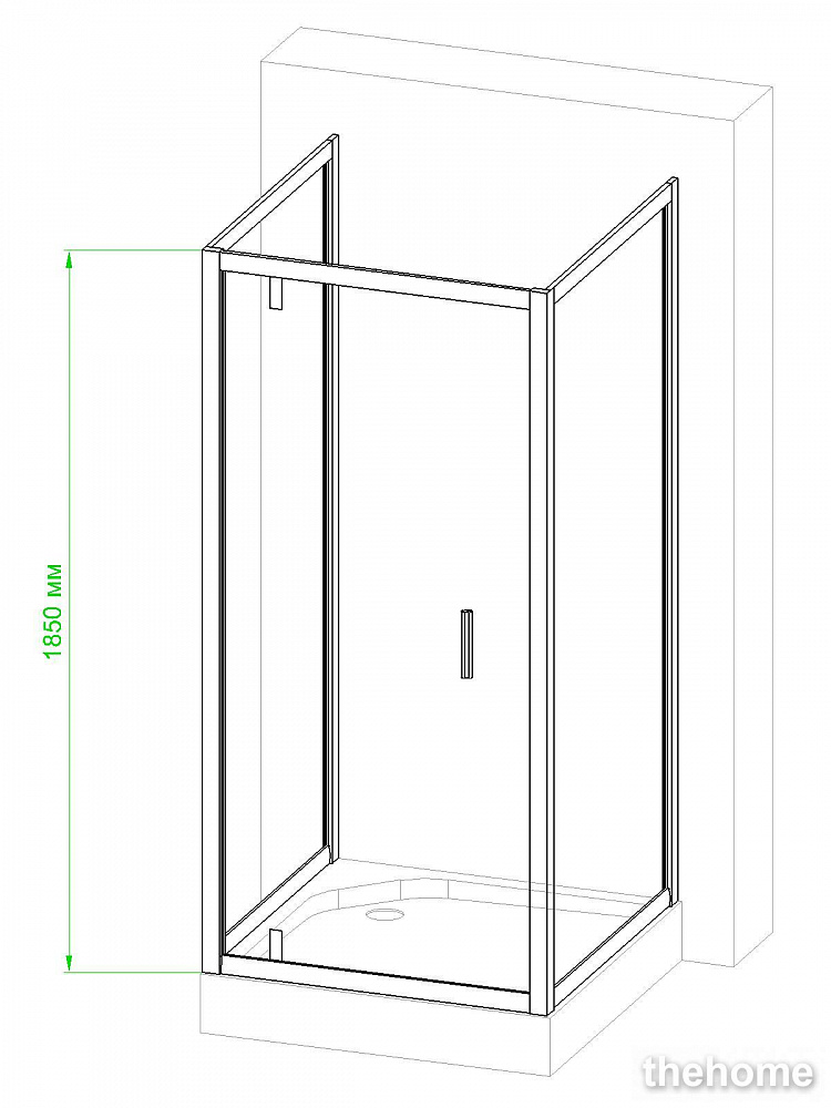 Душевой уголок Royal Bath HV-C-CH-P 80x80x185 рифленое - 4