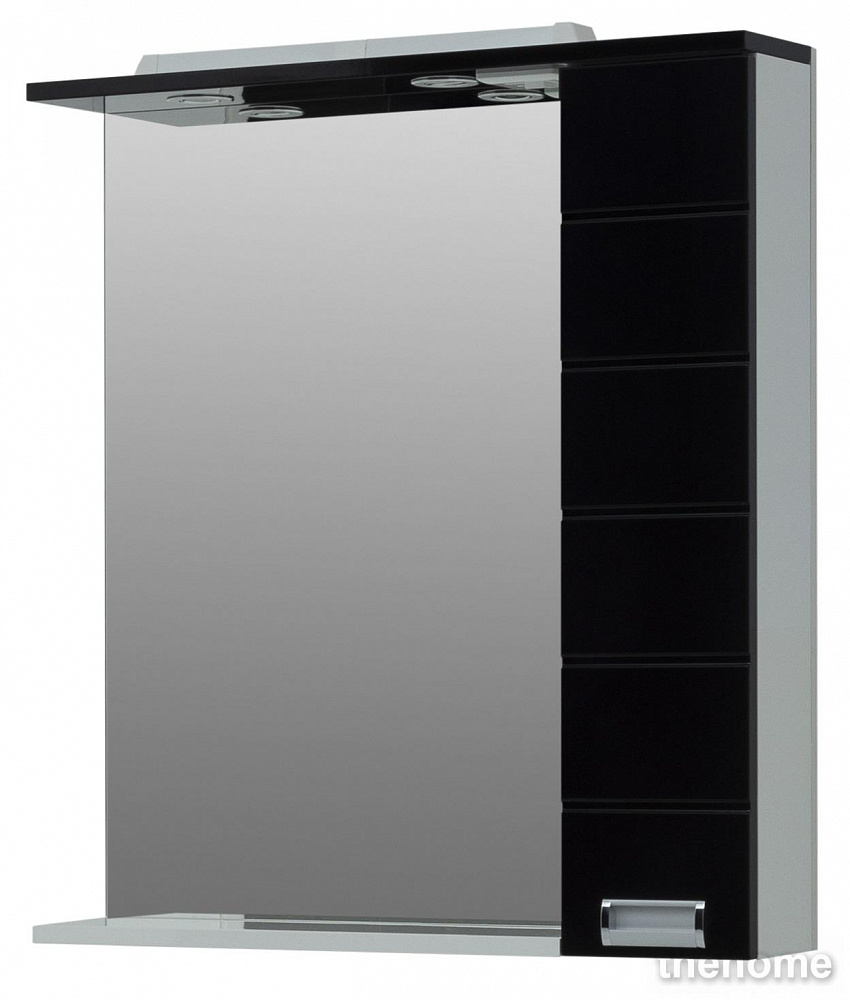 Зеркало-шкаф Aquanet Сити 85 00170560 белый / черный - 3
