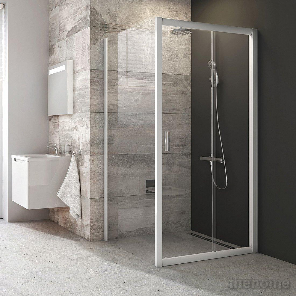 Душевая перегородка Ravak BLIX BLPS-90 белая+ прозрачное стекло - TheHome