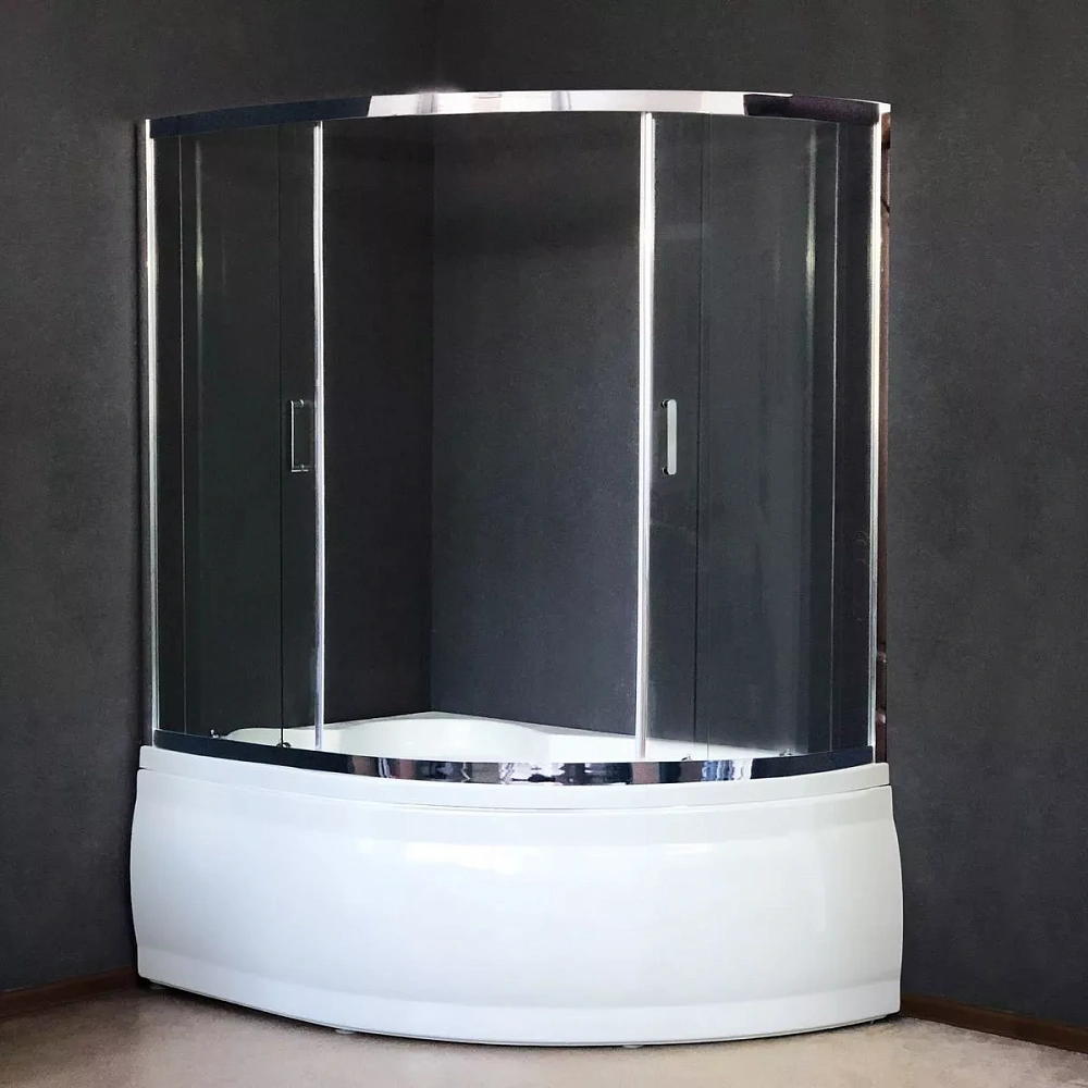 Душевая шторка Royal Bath RB 170ALP-T-CH (хром/6мм прозрачное) - 2