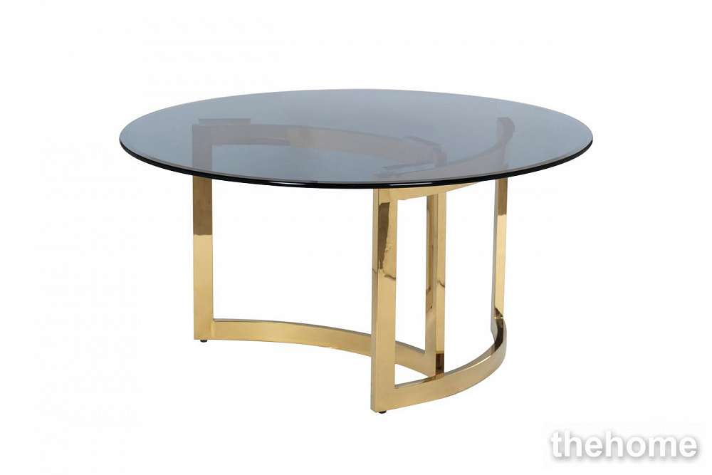 47ED-CT062GOLD Стол журнальный темн.стекло/золото d90*45см Garda Decor - TheHome