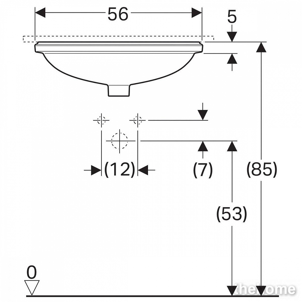 Раковина Geberit Variform 56см 500.754.01.2 белая - 4