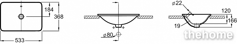 Раковина 53 см Jacob Delafon Carillon E96117-0 белая - 2