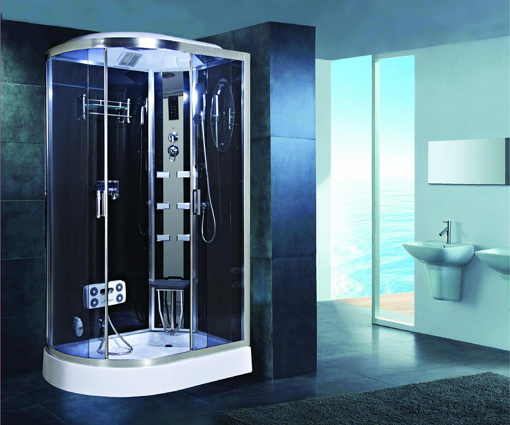 Душевая кабина Niagara Premium NG-903-01R 120x80x220 правая с гидромассажем стекло тонированное - TheHome