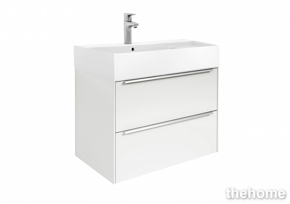 Тумба с раковиной Roca Inspira 80 см 851076806 глянцевый белый - TheHome
