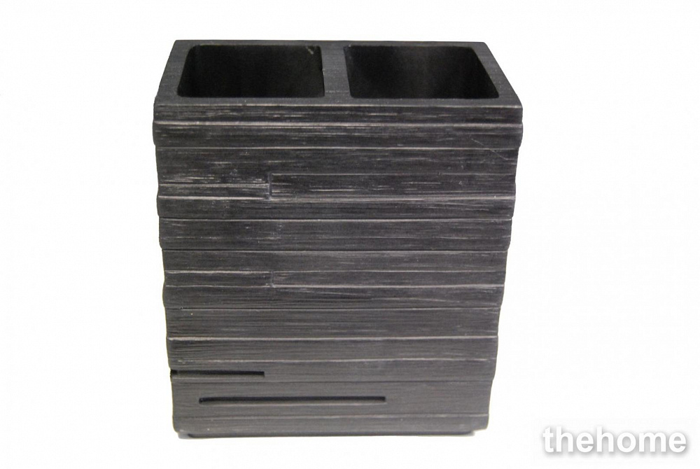 Стакан для зубных щеток Ridder Brick 22150210, черный - TheHome