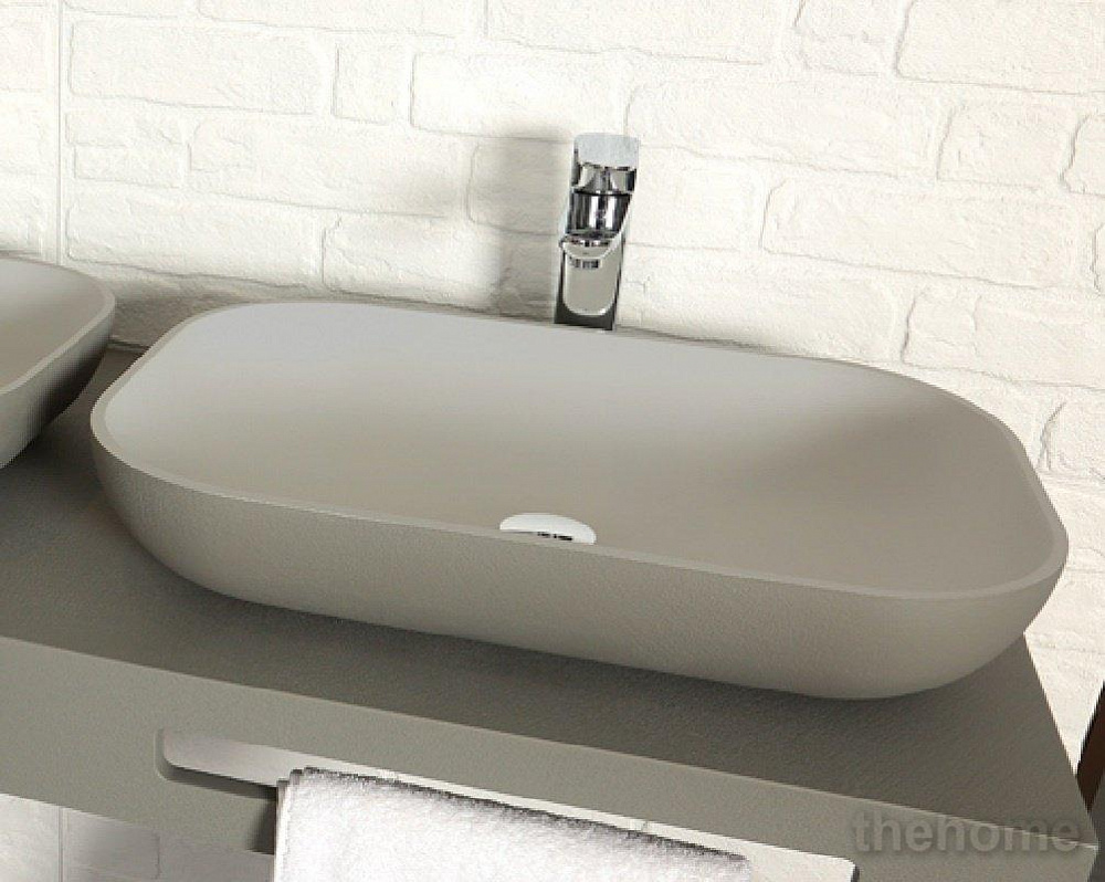 Раковина накладная Acquabella Lavabo ON-TOP LAVABO_ON-TOP_RECTANGLE_SLATE_MARFIL 58х38х11 см marfil - TheHome