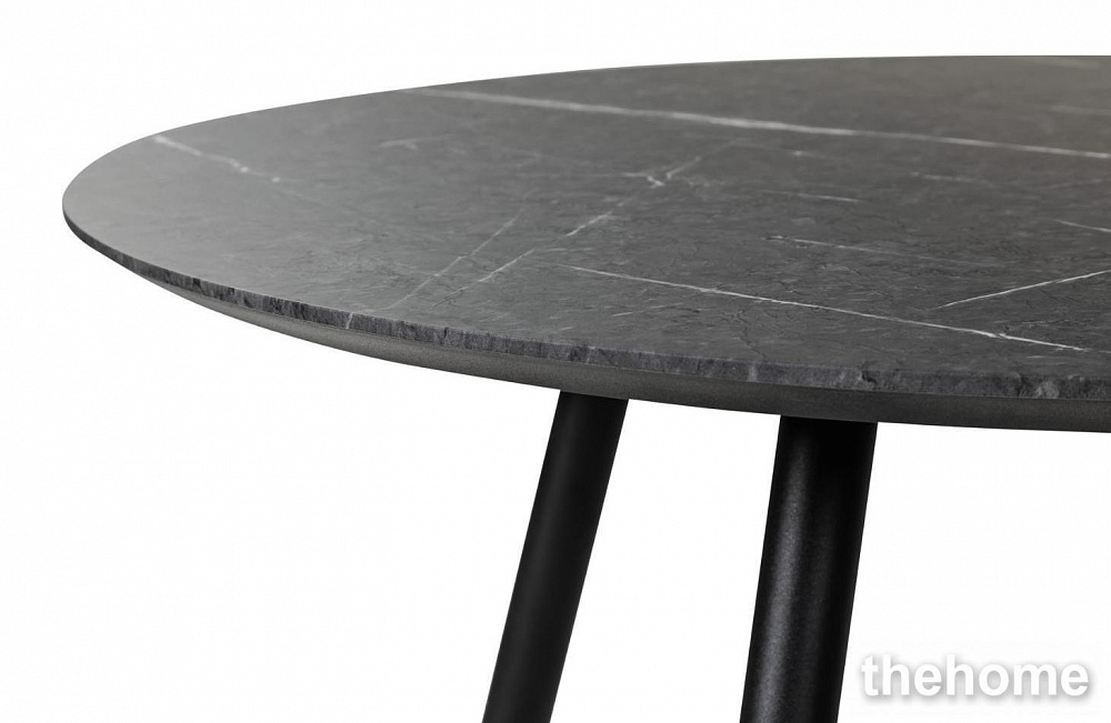 Стол R-Home Месси d960 мрамор графит со скосом - 5