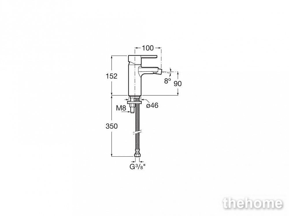 Смеситель Roca Naia 5A6A96NM0 для биде, матовый черный - 2