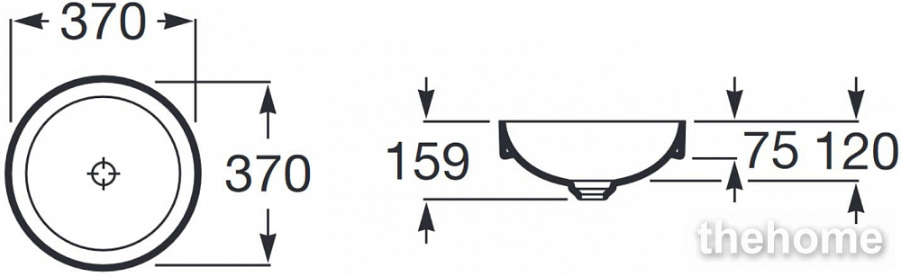 Раковина 37 см Roca Inspira round 32752R640 оникс - 2