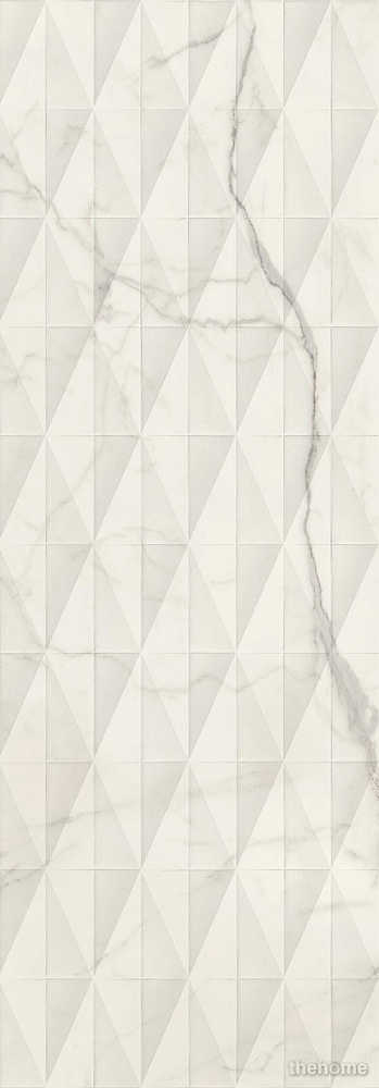 Плитка Allmarble Wall Statuario Struttura Pave Satin 3D Rett. 40х120 - TheHome