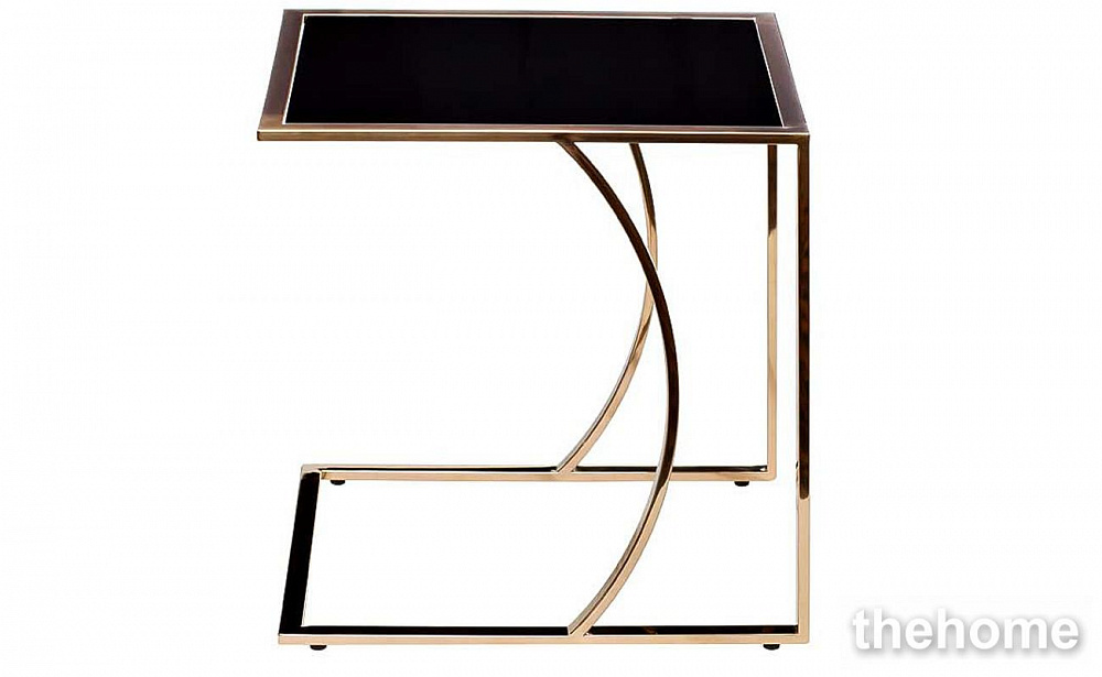 13RX5076M-GOLD Стол журнальный 45*40*44 черный/розовое золото Garda Decor - TheHome